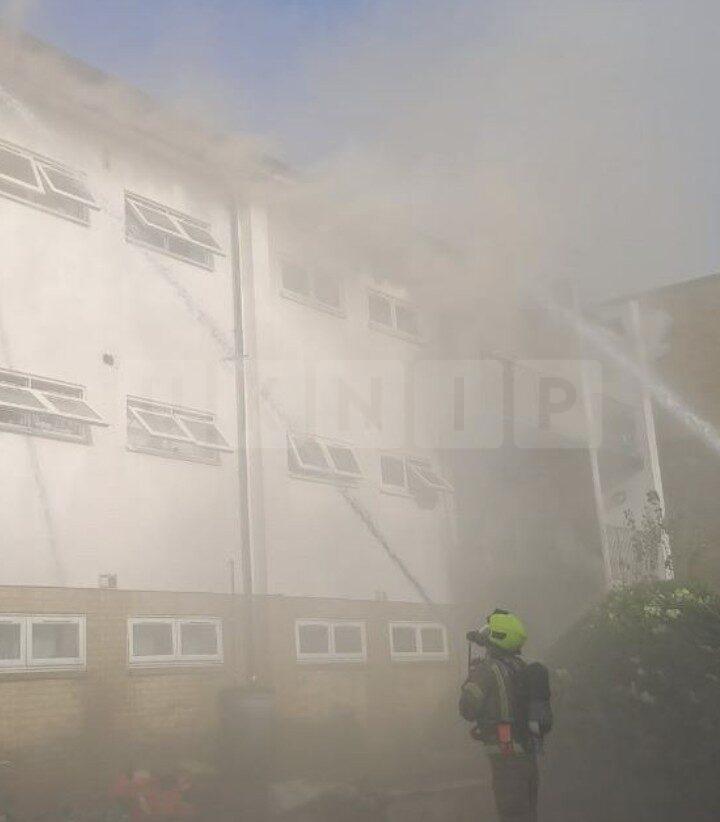 15 fire engines tackle major flat fire in Hatcham Park Mews, New Cross