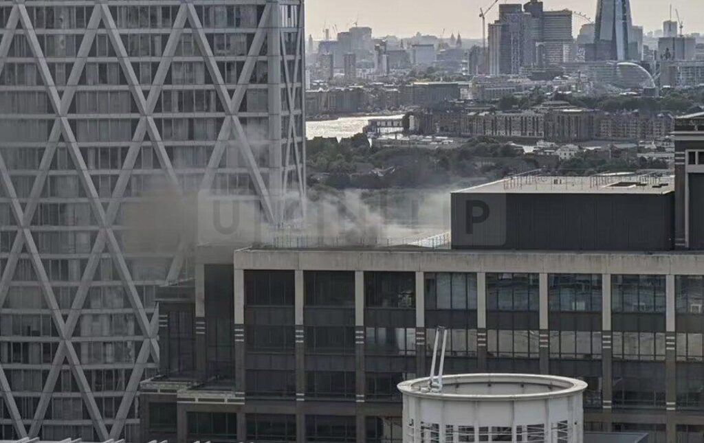 Canary Wharf fire: 60 firefighters tackle blaze at Morgan Stanley office tower