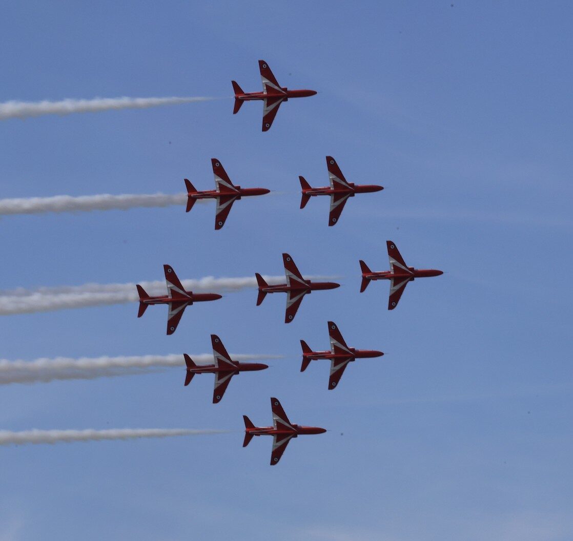Red Arrows Transit & Display Schedule – 14 to 17 August 2025