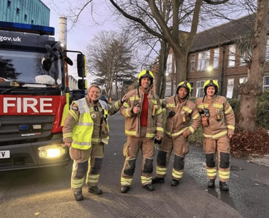 A London firefighter says he was left feeling proud after he was called to help tackle a fire at his former school on Highgate Road in Da…