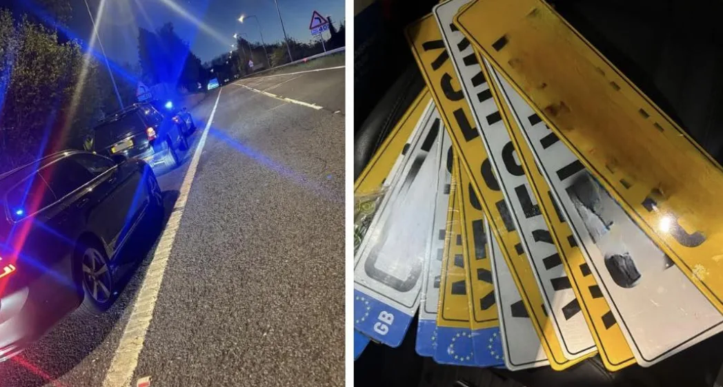 Cloned Car With Multiple Plates Stopped by Thames Valley Police on M40