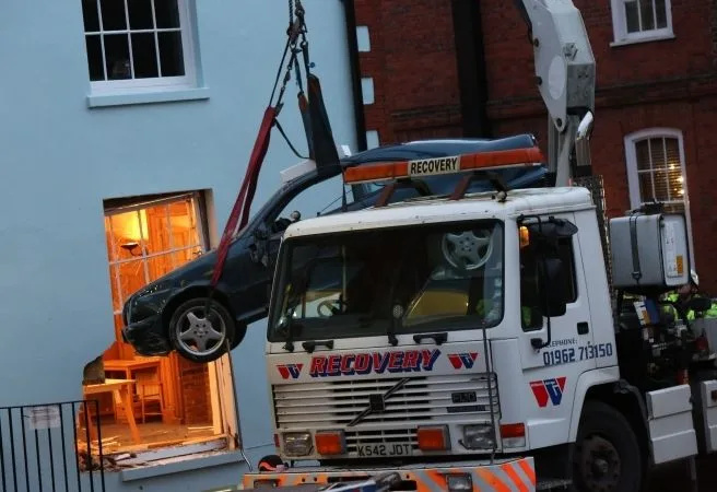 Pensioner Crashes Mercedes Into Grade II Listed Georgian Home in Winchester