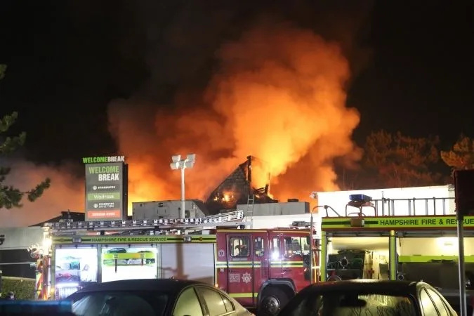 Massive Blaze at Fleet Services M3 Started by Coffee Machine Sparks Huge Firefightâ€”100+ Firefighters Tackle Inferno