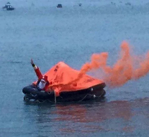 Santa Rescued After Wet Splashdown by Portsmouth Lifeboat on Christmas Mission
