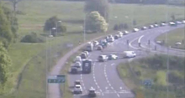 A30 Shut in Devon After Van Overturns Trapping Two Near Ottery St Mary