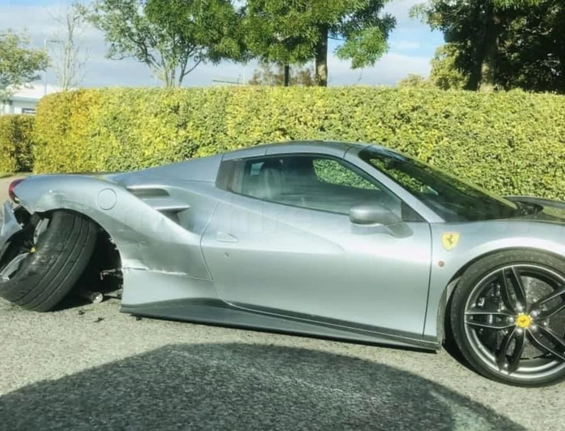Â£251k Ferrari 488 Crushed in Winchester Junction Smash Just Days After Purchase