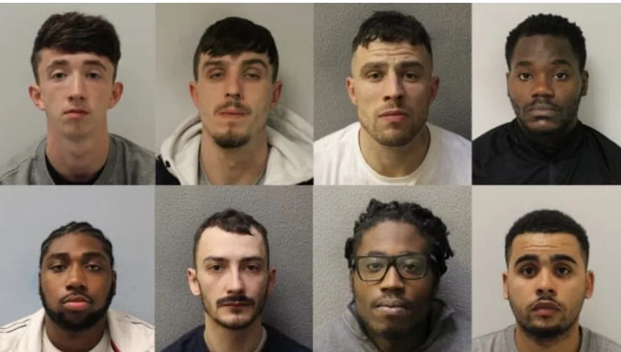 Eight men sentenced to over 100 years in jail following violent robberies in north London