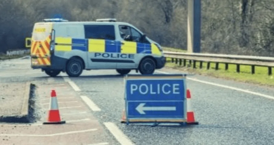 One Kent Police car caught alight after sustaining damage during the pursuit