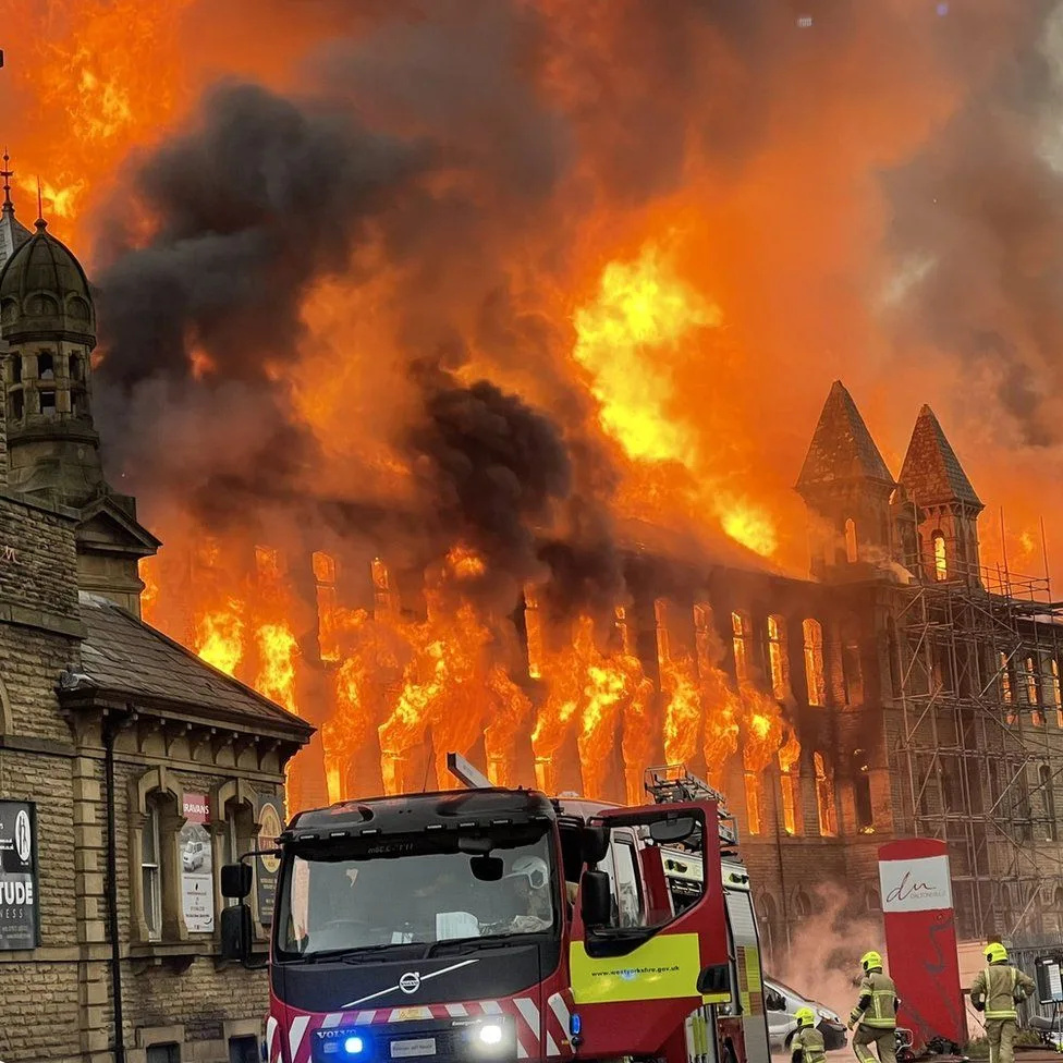 Dalton Mills Blaze Ravages Peaky Blinders Film Site â€“ 100+ Firefighters Battle Historic Yorkshire Mill Inferno