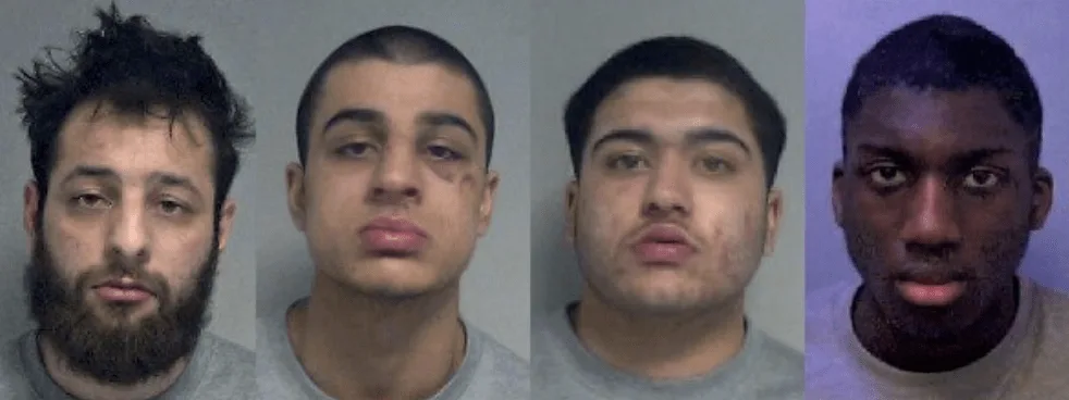 Four men who were found guilty of killing Raheem Hanif in a violent attack in Tilehurst last February have been given prison sentences totalling 50 years