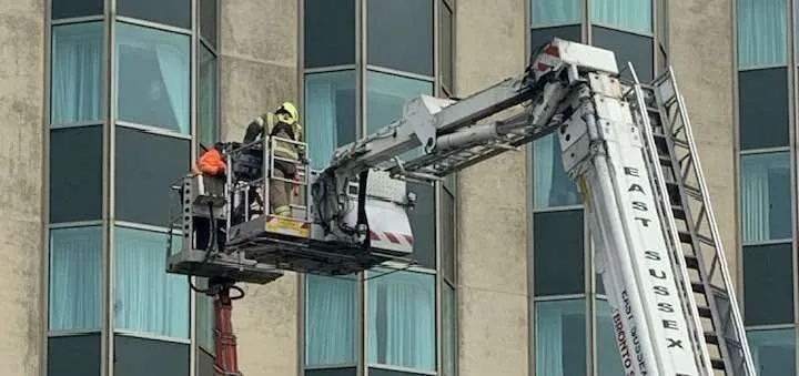 High-Flying Incident in Brighton: Cherry Picker Strands Duo Mid-Air