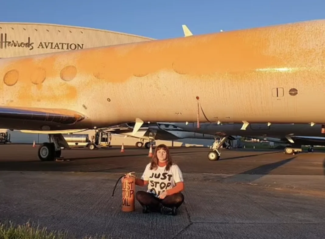Just Stop Oil Storm Stansted VIP Airfield, Spray Paint Jets Including Taylor Swiftâ€™s Plane in Dawn Vandal Attack