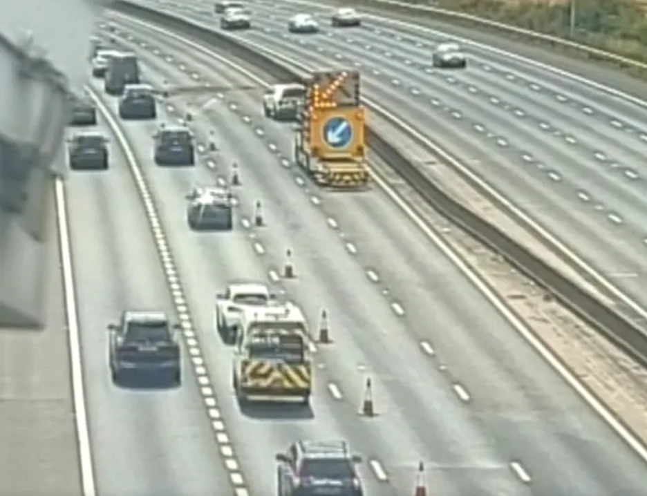 M25 Chaos in Hertfordshire: Crash and Vehicle Fire Shut Two Lanes â€“ More Delays Tonight Due to Resurfacing Works