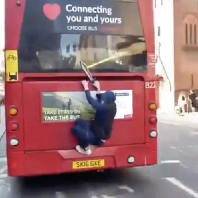 Knife-Wielding Man Clings to Moving Brighton Bus â€“ Sussex Police Launch Manhunt