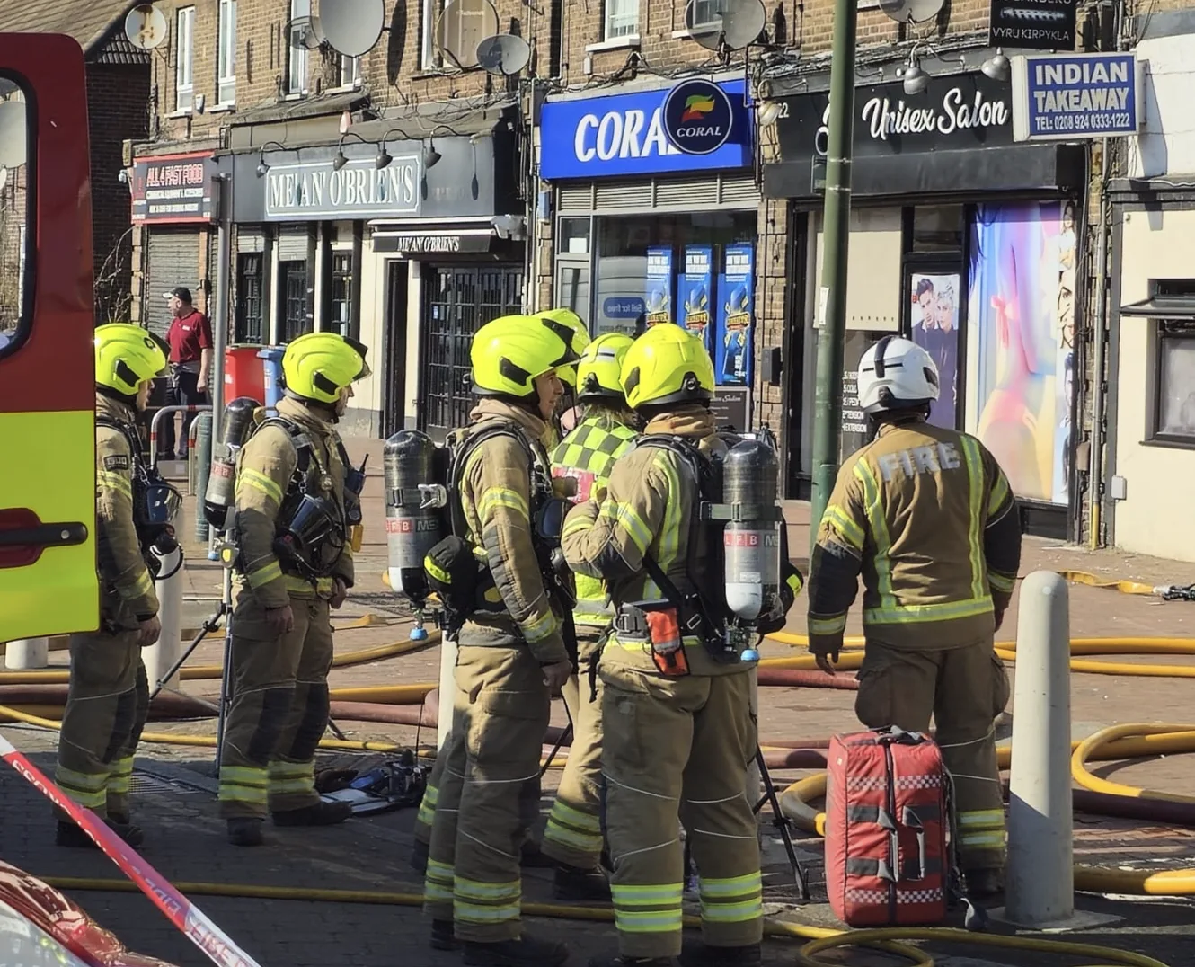 Massive Blaze at Balti Cottage Dagenham: Firefighters Deploy 32-Metre Ladder to Tackle Inferno