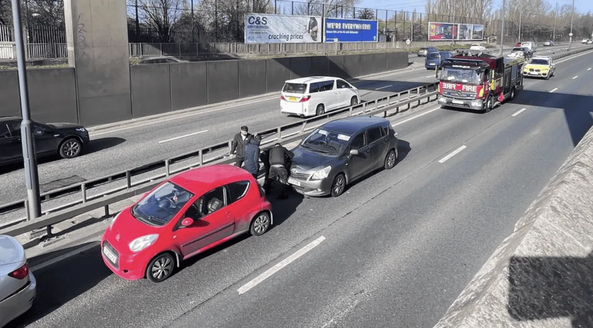 Crash Chaos on Southend Road Walthamstow: Two-Car Smash Sparks Traffic Nightmare on A406 Eastbound