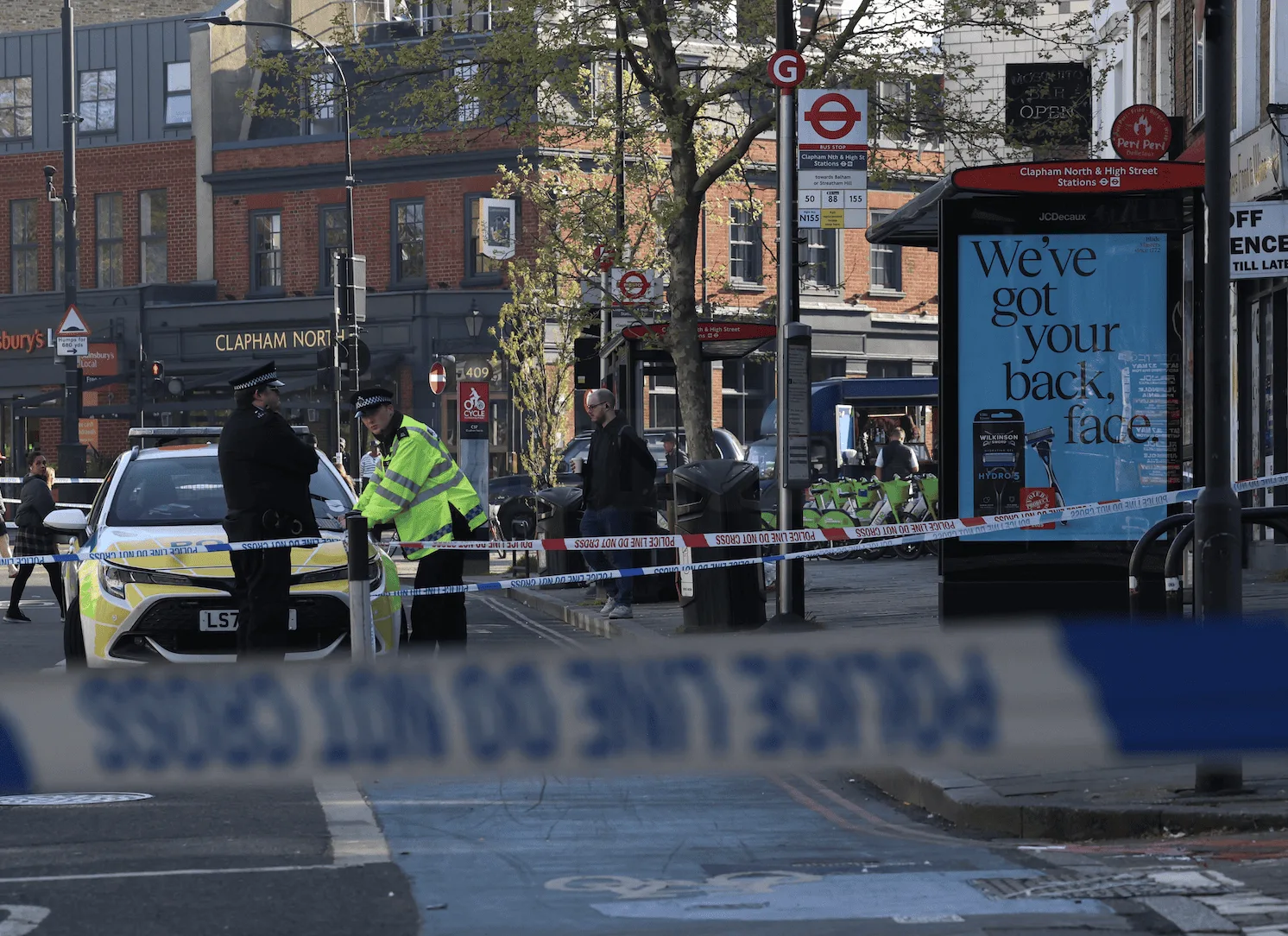 One Arrested After Triple Stabbing on Clapham High Street â€” Crime Scene Remains in Place