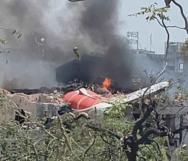 Air India Flight AI171 Crashes After Takeoff from Ahmedabad Airport, Dozens Injured