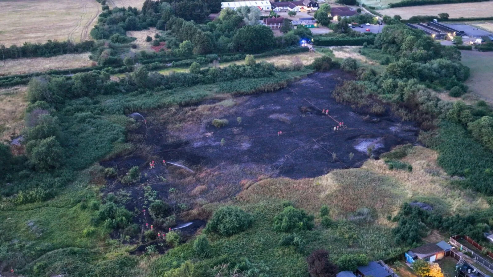 Eight Hectares Destroyed in Hornchurch Wildfire as London Firefighters Battle Heatwave Blaze