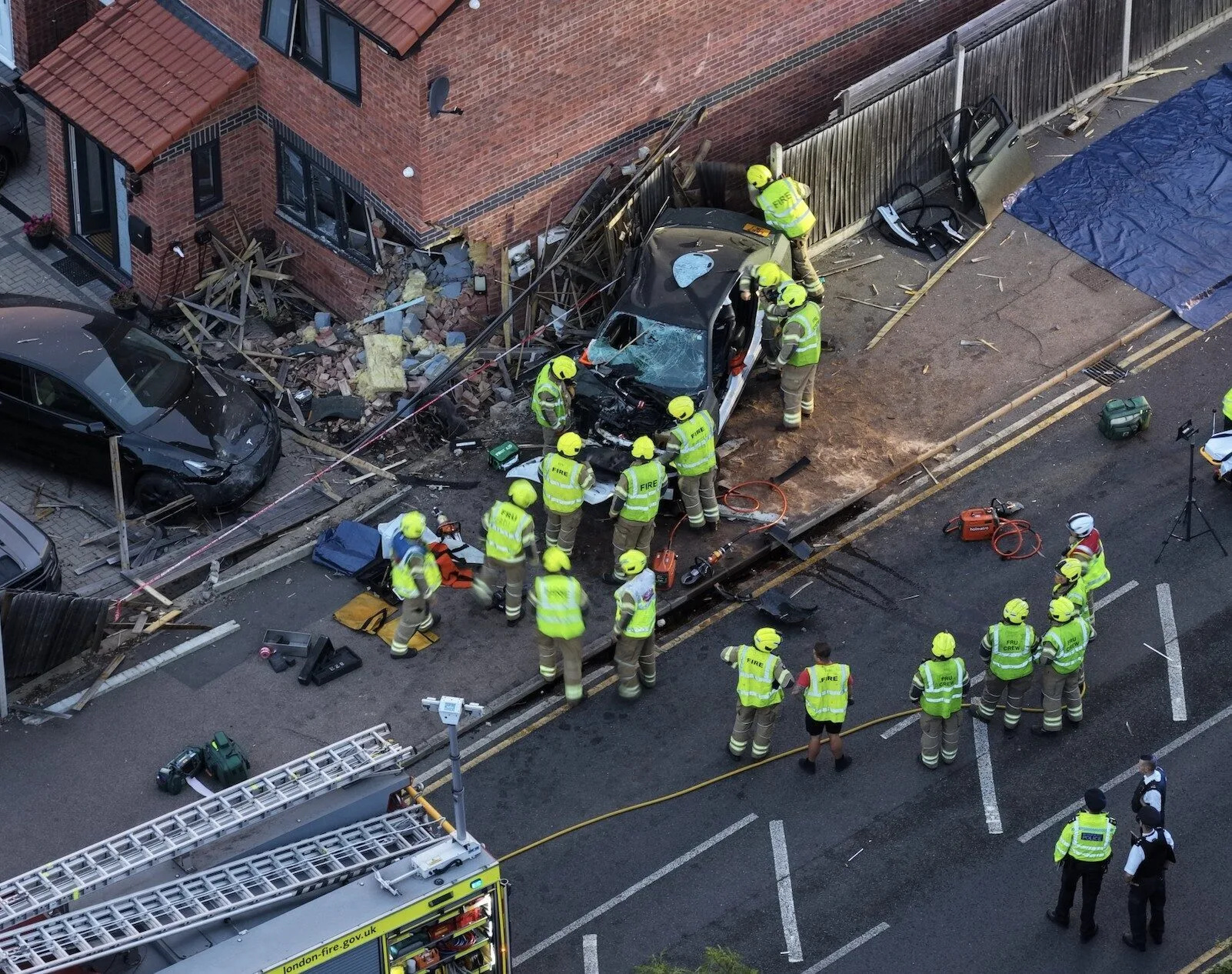 The car was going at least 100 Miles an hour: Two Cut from Wreckage in Abbeywood Crash