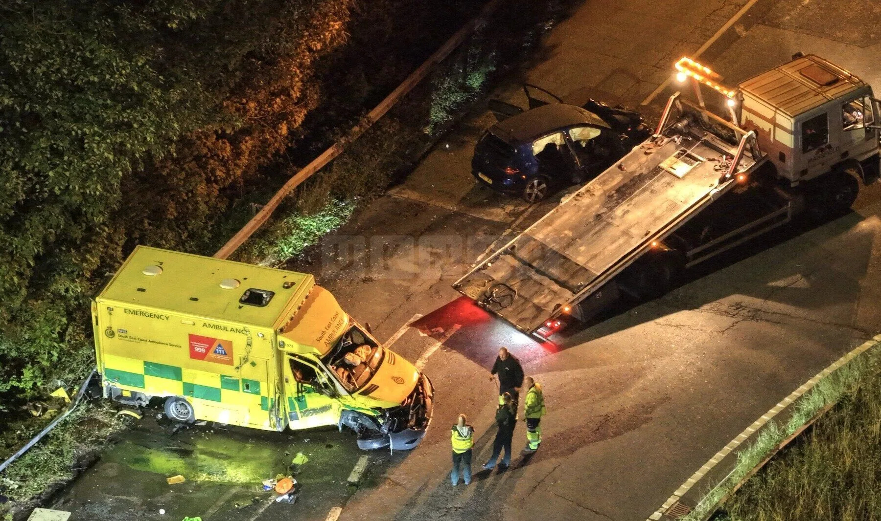 Teen Charged After Ambulance Hit in Serious M2 Crash Near Gillingham