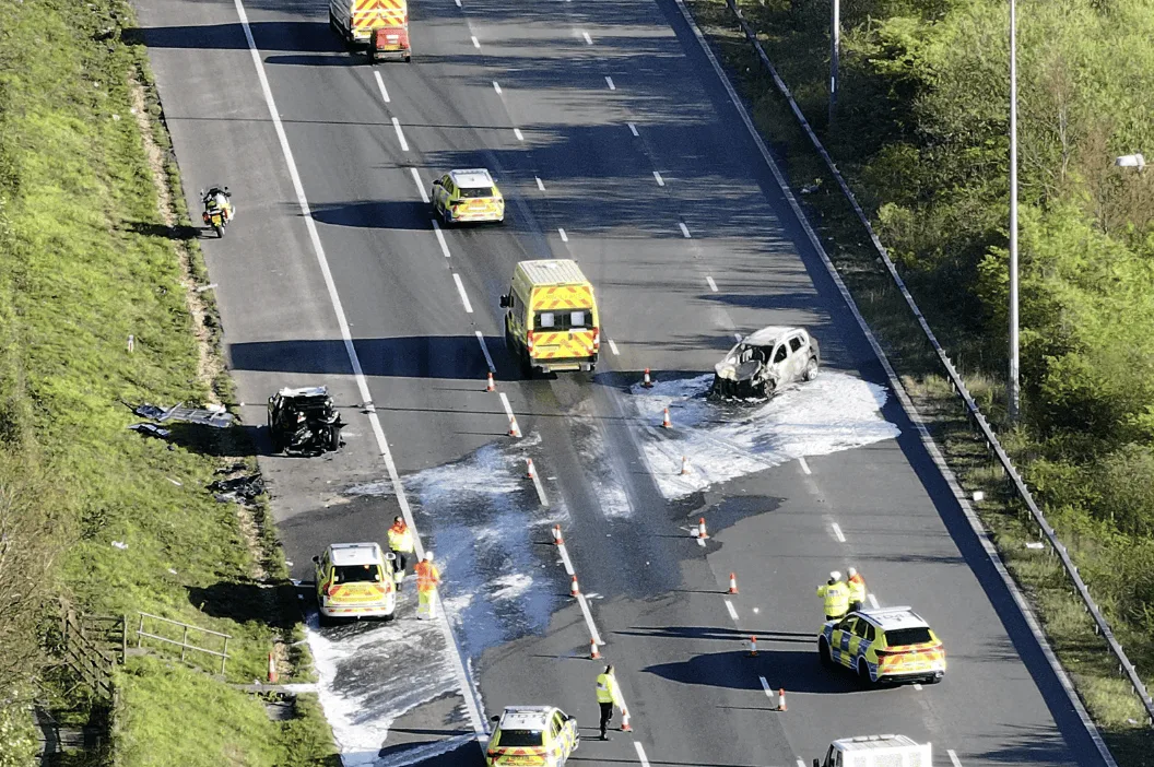 M2 Eastbound Closed After Multi-Vehicle Crash and Fire Near Rochester â€“ Drivers Urged to Avoid Area