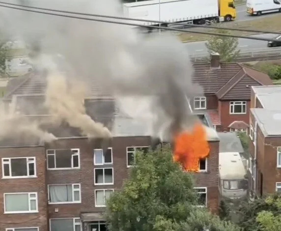 Inferno Engulfs Derelict Baguley Crescent Flat as Firefighters Race to Rescue