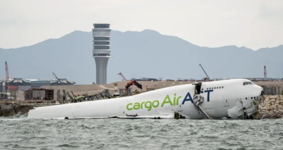 Cargo Plane Crashes Into Car and Sea at Hong Kong Airport â€“ Two Dead, Crew Survive