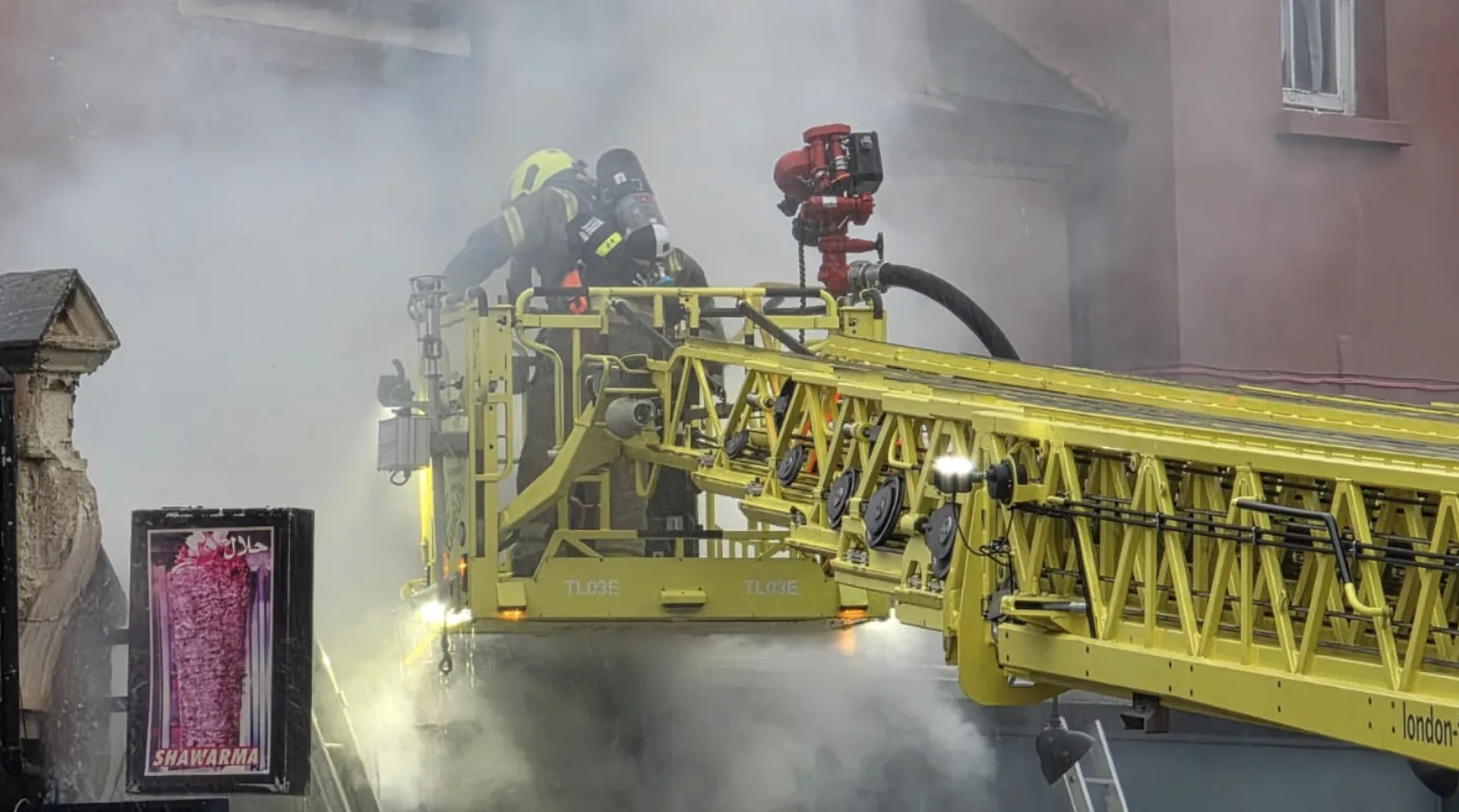 Massive Fire Erupts at Wimbledon Takeaway