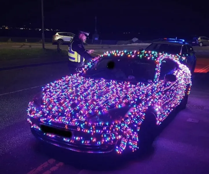 Poole Driver Faces Â£50 Fine for Early Christmas Car Lights