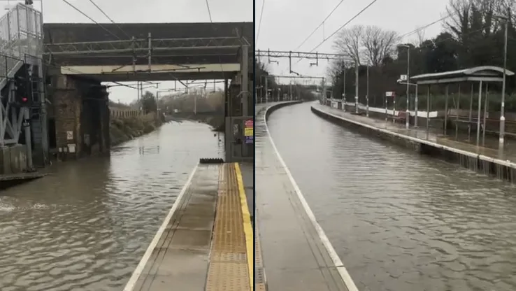Train Chaos as Burst Water Main Floods Rye House Station