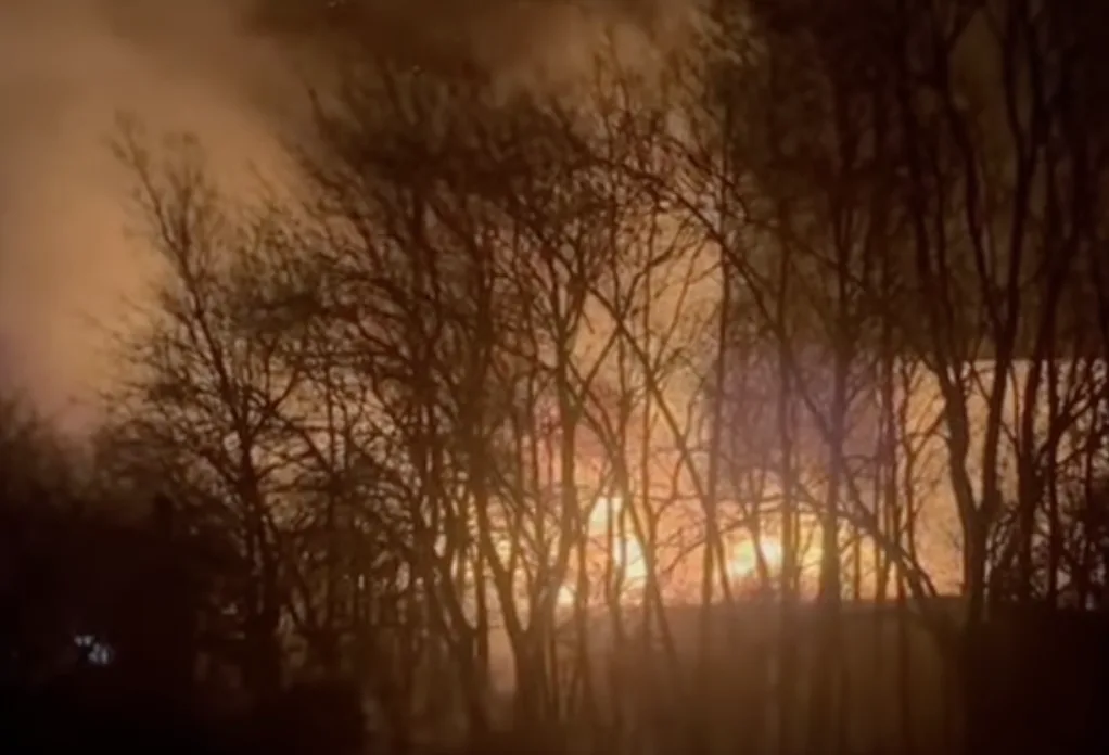Massive Fire Rips Through Stacksteads Commercial Building â€“ Firefighters Battle Blaze Overnight