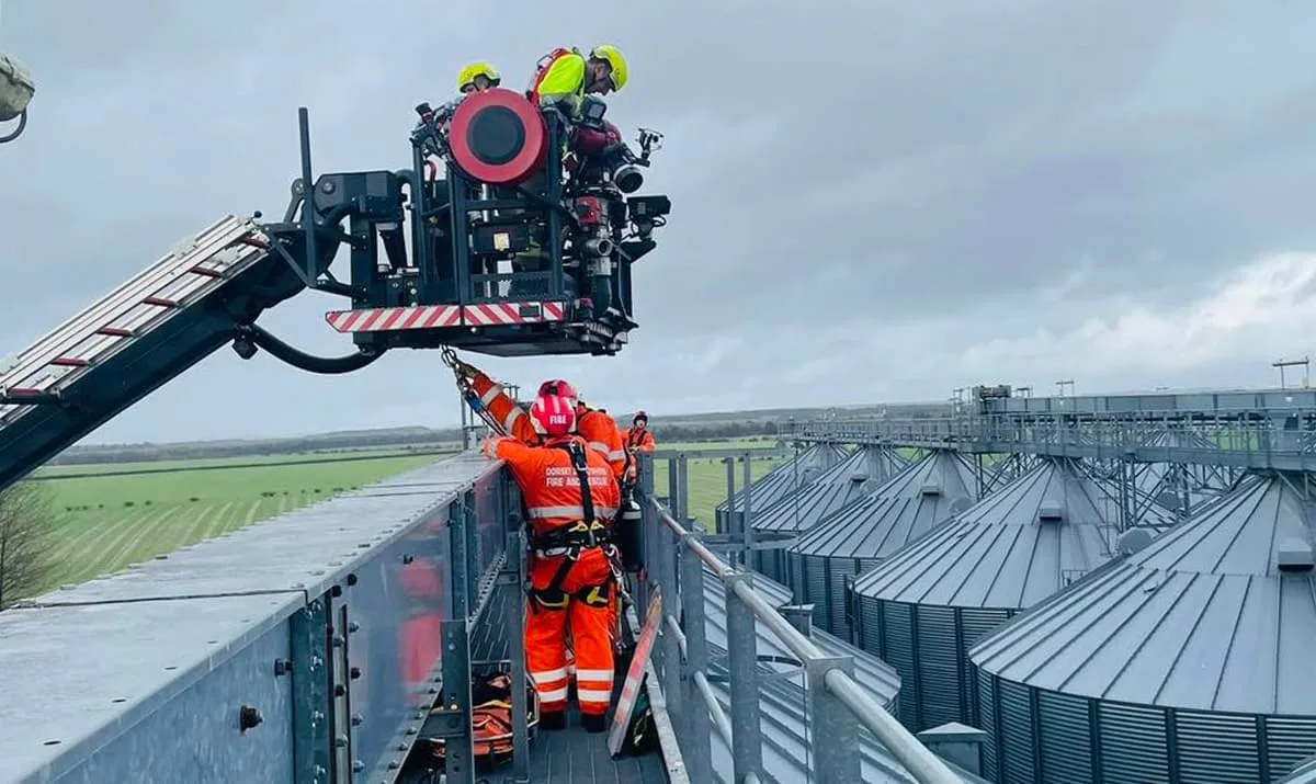 Firefighters Race to Rescue Man in Daring Grain Silo Drill Near Shrewton