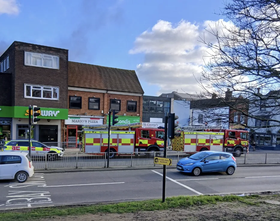 Massive Fire Erupts at Derelict Canterbury Building â€“ Ten Fire Engines Battle Blaze, Roads Closed