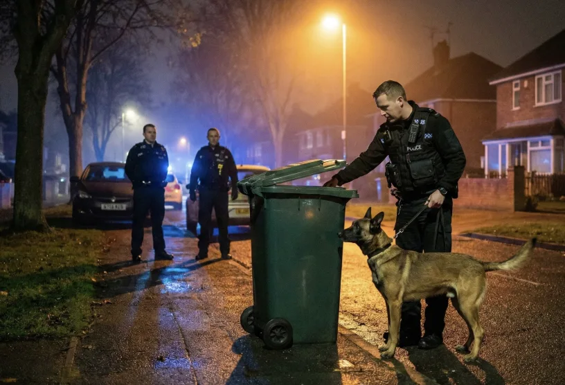 Brilliant Bulldog Busts Burglar Hiding in Wheelie Bin After High-Speed Chase in Nottinghamshire!