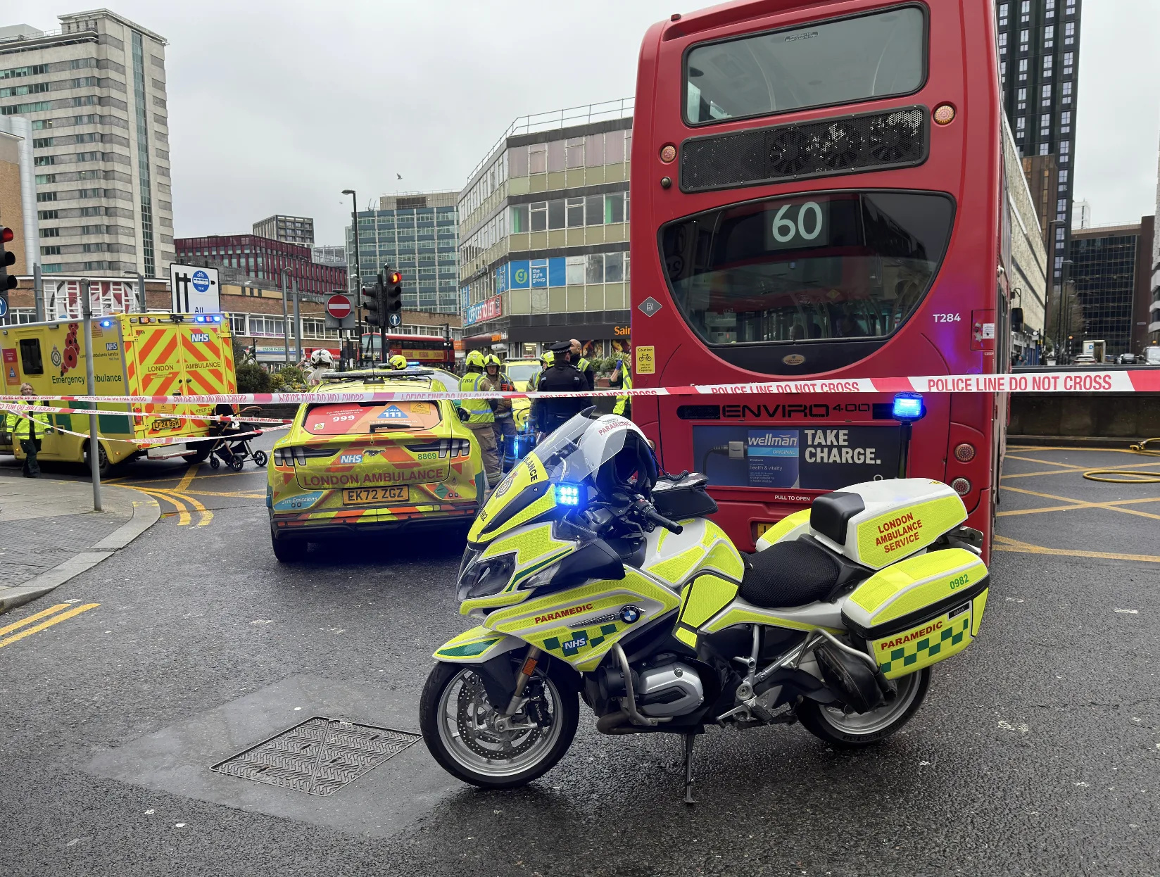 Bus Smashes Into Croydon Building Near Slug & Lettuce â€” Emergency Services Launch Major Rescue Operation