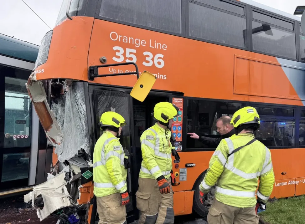 Tram and Bus Crash Chaos on Inham Road Shuts Nottingham Commute