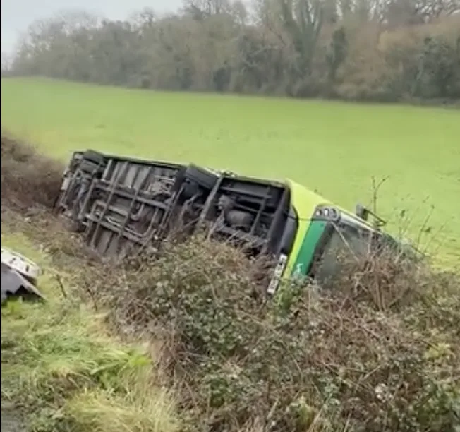 Miracle Escape as Double-Decker Bus Overturns in Brading with No Serious Injuries