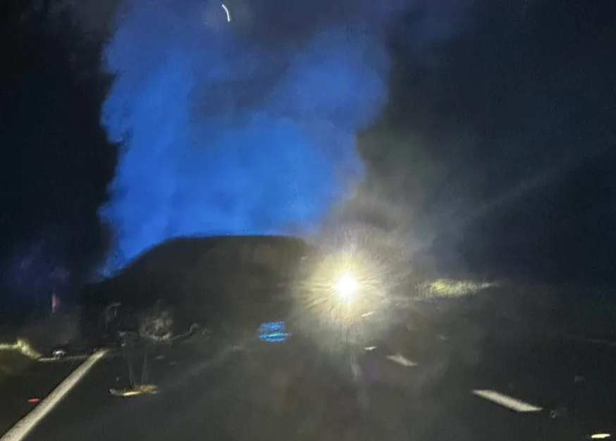 Suspects Flee After Car Explodes in Flames on A2070 Following Police Chase