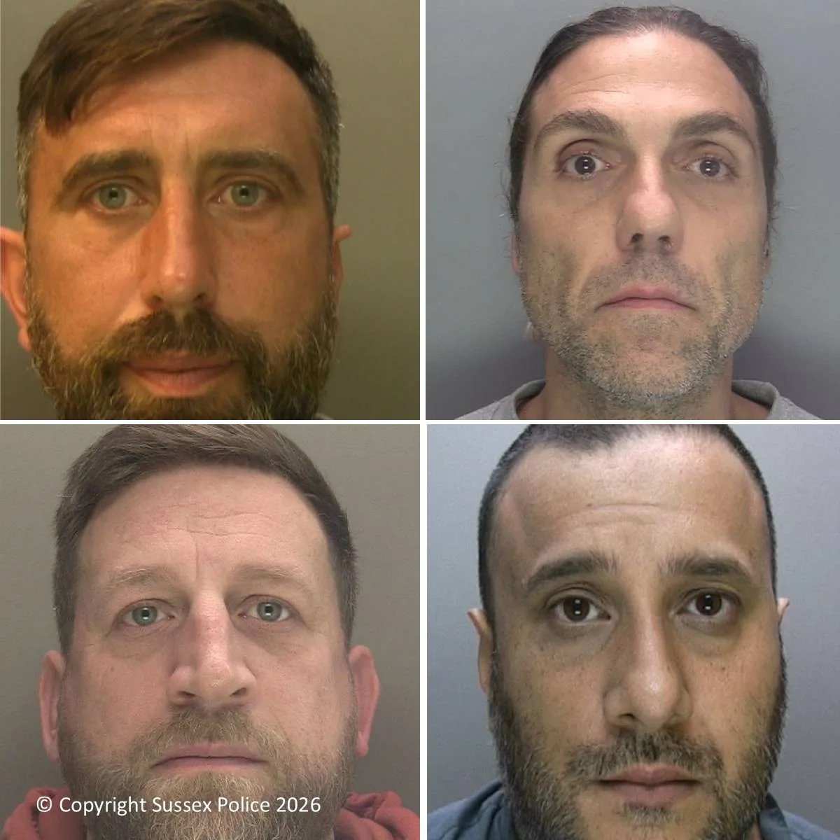 Four Top Sussex Drug Dealers Caged for 48 Years After EncroChat Sting Busts Major Ring