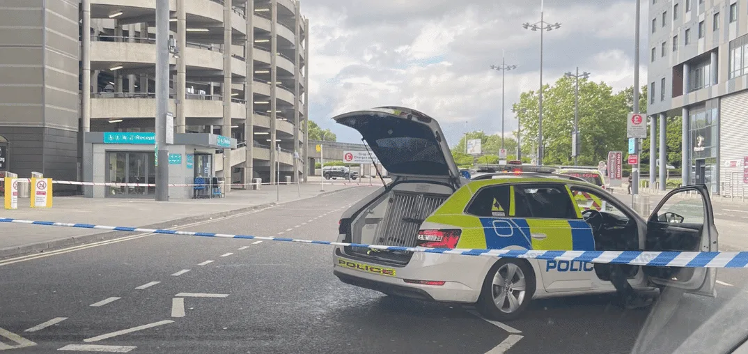 UPDATED:Gatwick Airport thrown into lockdown after suspect vehicle accesses airport service road the wrong way than crashes driver makes …