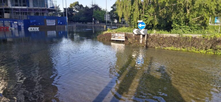 Burst Water Main Causes Closure of St Edwards Way Roundabout