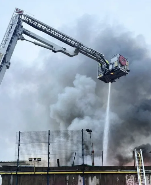 Firefighters Tackle Recycling Centre Blaze in Dunkirk Early Morning