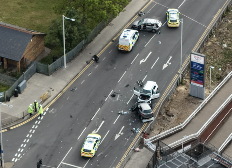 Twelve Injured, Six Seriously, Following Police Pursuit Ending in Collision Near Tesco