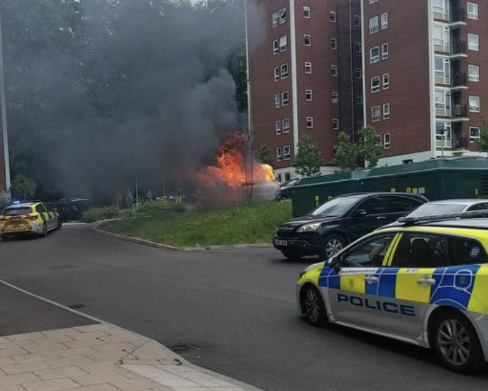 Individual Linked to Van Fire as School Enters Lockdown
