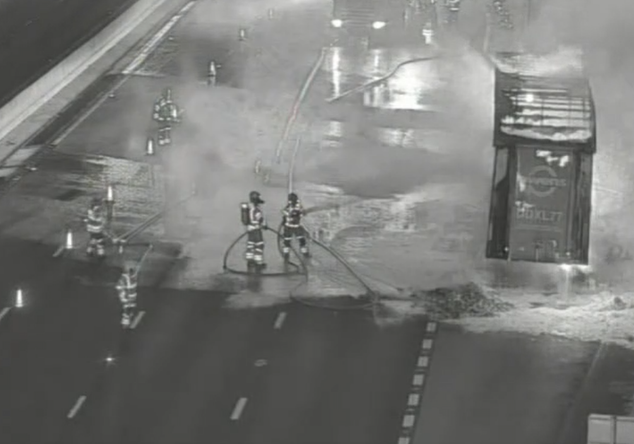M5 Northbound Shut Following Major HGV Fire Near Droitwich
