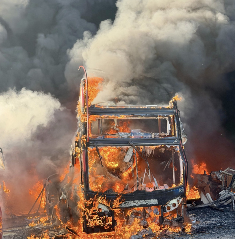 Major Bus Depot Blaze Destroys Numerous Double-Decker Buses