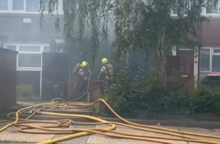 Firefighters Rescue Dogs from House Fire in Broadfield