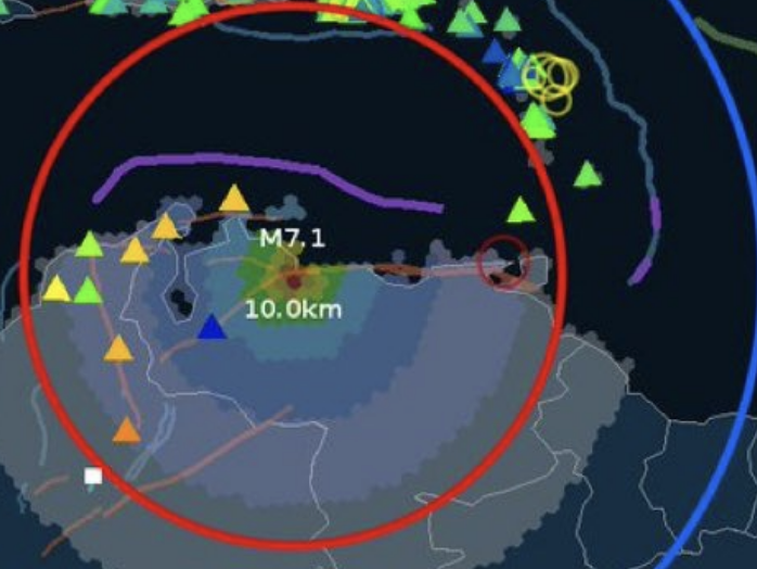 6.2 Magnitude Earthquake Strikes Northern Venezuela in Evening