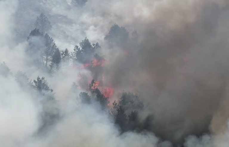 Wildfire at Tintwistle Moor Forces Road Closures in Derbyshire